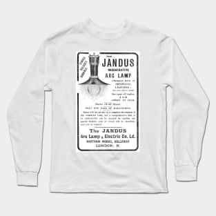 The Jandus Arc Lamp & Electric Co. - 1910 Vintage Advert Long Sleeve T-Shirt